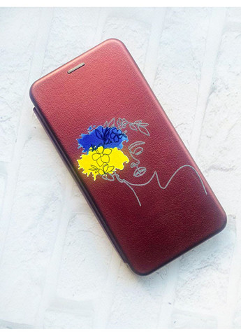 Чохол-книжка з малюнком для Samsung Galaxy A35 (A356) Бордовий:: Українка Арт (принт 3) CASE CONTROL (360711498)