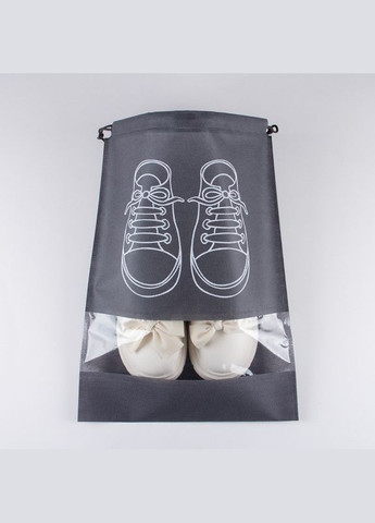 Удобная сумка для обуви 32х44 см темносера (OK0028_2) No Brand (315922574)