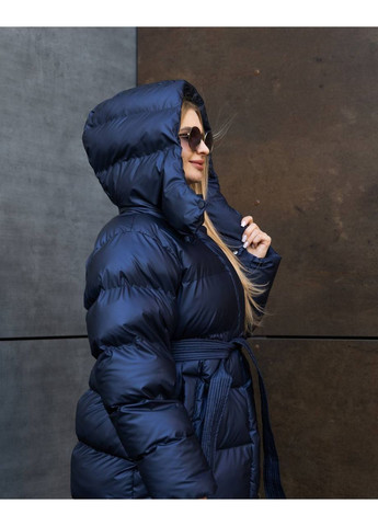 Синя зимня жіночий зимовий пуховик SK