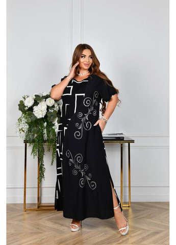 Чорна сукня штапель довга з розміром Україна