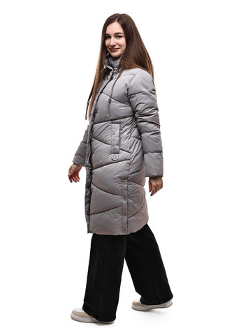 Світло-сіра зимня куртка зимова жіноча Kasilan