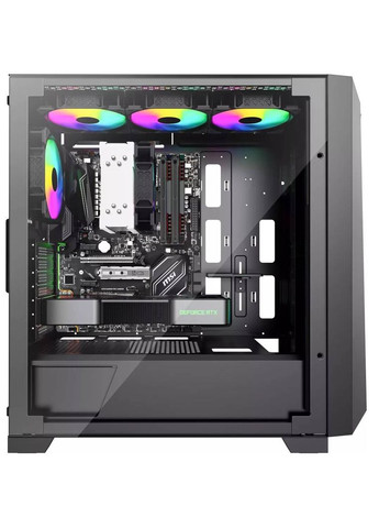 Корпус XILENT X ARGB X912.ARGB USB-C3.2+2xUSB3.0, 3xARGB+1xBLACK FAN 12cm, без БЖ ATX XILENCE (314775737)