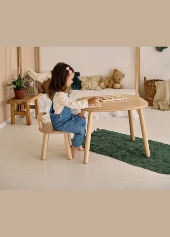 Дитячий столик і стільчик з бука для дітей 4-7 років Tatoy (292312765)