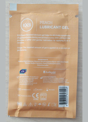 Лубрикант Peach на водной основе 5 ml аромат персика EXS (316090447)