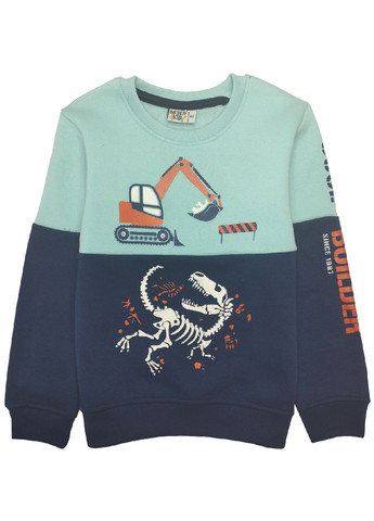 Infinity kids світшот на флісі динозавр комбінований повсякденний трикотаж