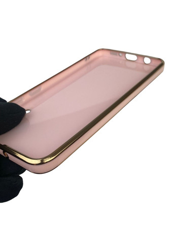 Чехол для Galaxy A50 SM-A505F с кольцом MagSafe с золотой окантовкой на самсунг а50 пудровый gs1 Samsung (366230962)