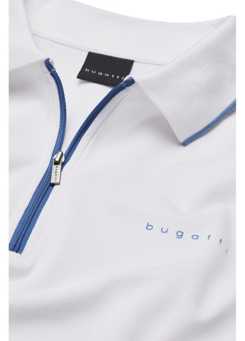 Белая футболка-мужское поло белый для мужчин Bugatti в полоску
