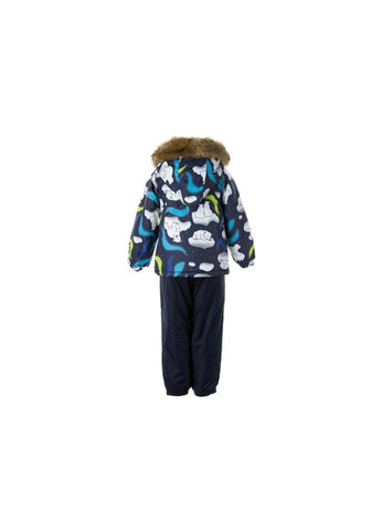 Темно-синий зимний комплект верхней одежды avery-1 41780030 тёмно-синий с принтом/тёмно-синий 74 (4741632026155) Huppa