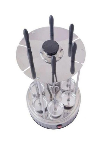 Електрошашличниця шашличниця електромангал на 6 шампурів із нержавіючої сталі CB-7416 Grey 1000W Crownberg (326784993)