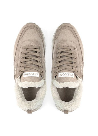 Кроссовки женские замшевые на меху Remi бежевые Oldcom VFR бежевые зима (369148413)