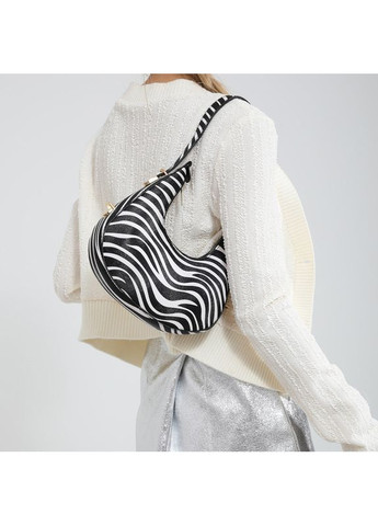 Женская сумка багет 9243 через плечо далматинец зебра леопардовая No Brand (366871863)