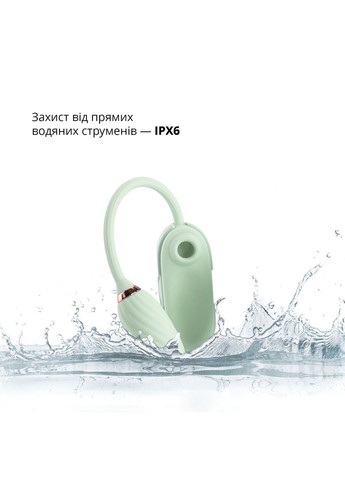 Вакуумний кліторальний стимулятор Louis Vibrate Teal з віброяйцем, у кейсі Otouch (333333003)