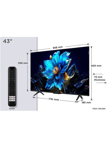 Телевизор 43P7K TCL (351363158)