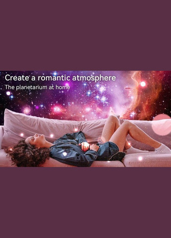 Ночник-проектор звездного неба планетарий Projector 360° с 13 космическими слайдами и таймером сна. No Brand Galaxy (318307633)