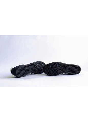 КРОССОВКИ ЖЕНСКИЕ ADIDAS SAMBA BLACK WHITE АДИДАС САМБА No Brand чёрные демисезоны (367177863)