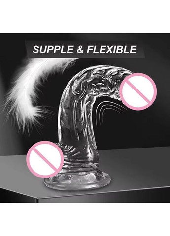 Фалоімітатор на присосці силіконовий з мошонкою, реалістичний 22 см, ділдо для страпона анатомічний, гнучкий з венами No Brand (367610251)