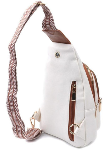 Сумка слинг через плечо женская из экокожи для телефона и для документов средняя Белый 38918 Vintage (351403612)