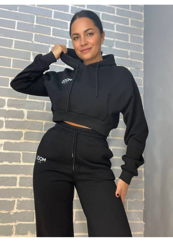 Костюм 493-497 свитшот капюш короткий MOOD брюки резинка флис Quzen (304062656)