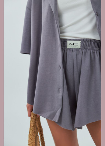 Трикотажний костюм з шортами та сорочкою Lurex (339433446)