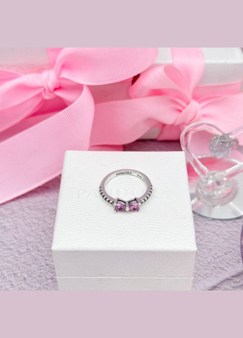 Серебряное кольцо Розовый бант No Brand (332055412)