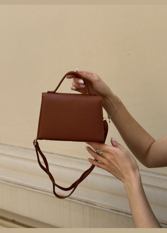 Жіноча сумка 7904 крос-боді коричнева No Brand (306709559)
