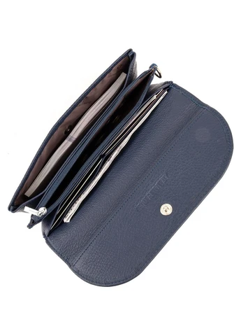 Клатч зі шкіри жіночий 19317 Темно-синій st leather (298569636)