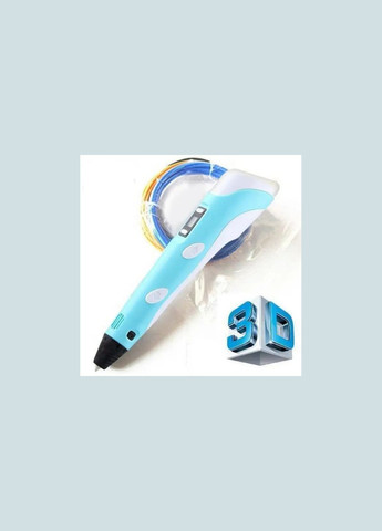 3D ручка c LCD дисплеем и набором эко пластика для 3Д рисования 3D Pen Blue Digital (370978011)