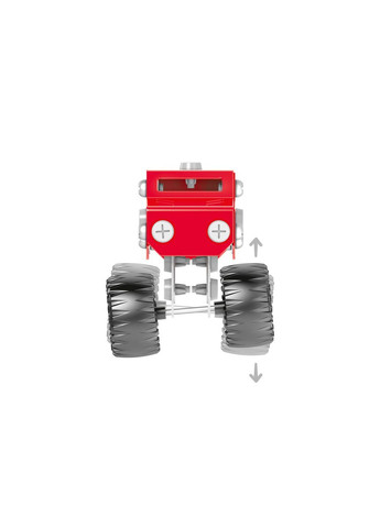 Детский металлический конструктор на 100 деталей Внедорожник Красный (4163017134) ТехноК (371774887)