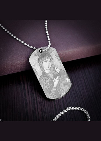 Кулон-оберег из нержавеющей стали с гравировкой. Икона на жетоне. Гравировка иконы Иисуса Христа No Brand (300369812)