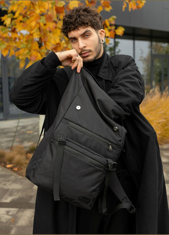 Чоловічий рюкзак RollTop ZARD чорний тканевий Sambag (322845203)