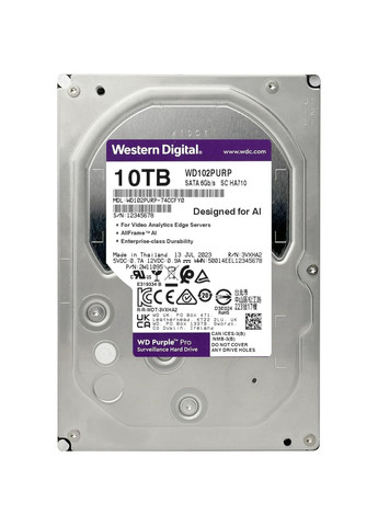 HDD 10TB, Purple Pro, 7200rpm, 512MB, 3.5" SATA III (WD102PURP) WD (367073565)