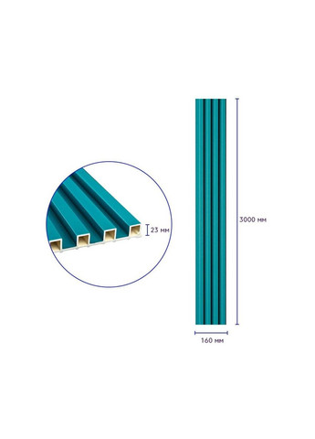 Декоративная стеновая рейка 3000*160*23мм D (3DPanda-1863) Sticker Wall (323155072)