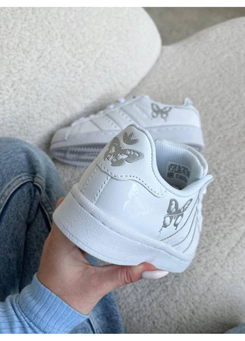 КРОССОВКИ ЖЕНСКИЕ ADIDAS SUPERSTAR FLY WHITE SILVER АДИДАС СУПЕРСТАР No Brand белые демисезоны (368869708)