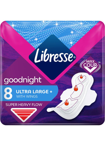 Гігієнічні прокладки (7322540960235) Libresse ultra goodnight large 8 шт. (268139501)
