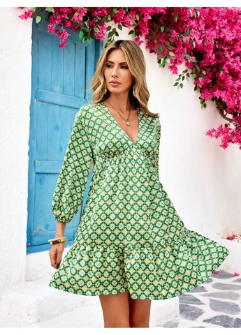 Зелена сукня SHEIN колор блок