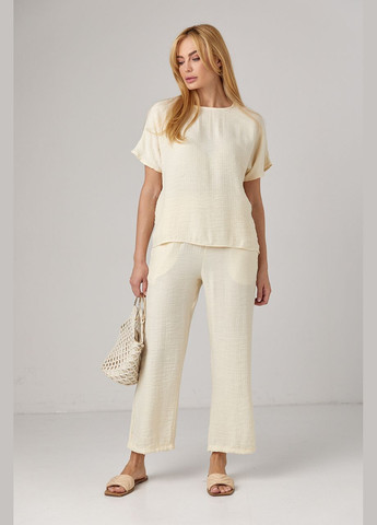 Літній костюм з брюками та футболкою Lurex (295185306)