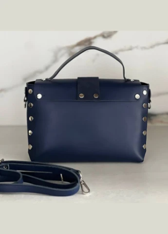 Жіноча сумка кроссбоди (04-139) шкіряна синя No Brand (322157316)