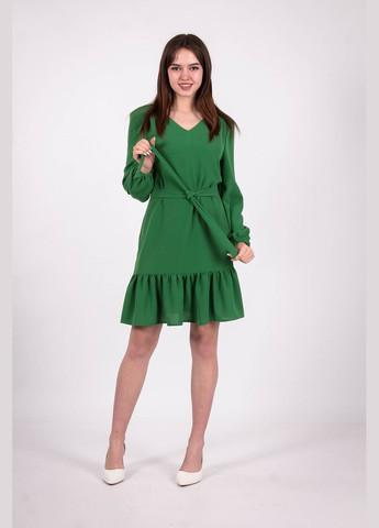 Зелена кежуал сукня жіноча 204 костюмний креп зелена Актуаль