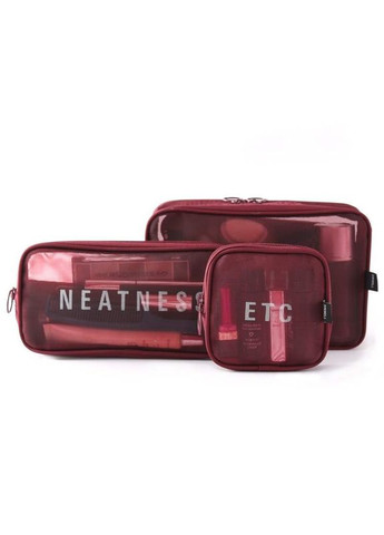 Набор дорожных органайзеров Neatness-Beauty-Etc. Бордовый No Brand (337347219)