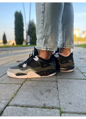 Комбіновані Осінні кросівки чоловічі nike air jordan 4 stelth найк аір джордан No Brand