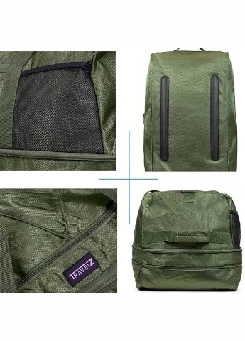 Дорожная сумка на колесах Wheelbag Doubleloader foldable green 80L (931070) TravelZ (322206471)