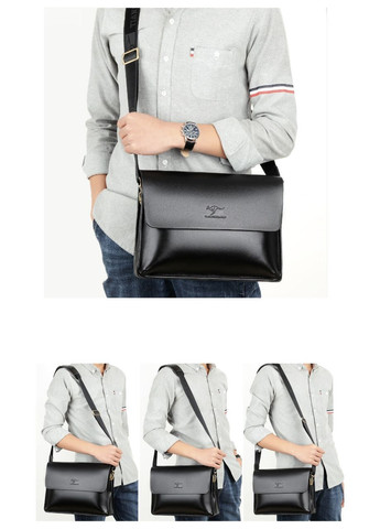 Мужская сумка через плечо черная горизонтальная Kangaroo (298426237)