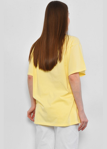 Желтая летняя футболка женская желтого цвета Let's Shop