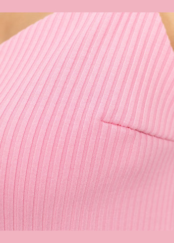 Пижамный женский комплект двойка в рубчик, халат и сорочка Светло-розовый Maybel (281330125)