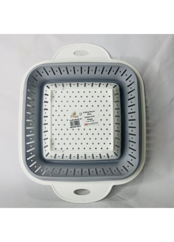 Квадратный силиконовый телескопический дуршлаг 22 * 27,5 * 9,5 см No Brand (315632904)