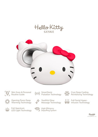 Ультразвуковая маска тепло и холод Sonic Warm&Cool Mask 8в1 в форме головы кота Hello Kitty GESKE (341526191)