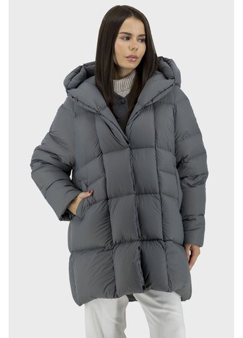 Серый зимний Пуховик No Brand