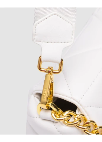 Сумка PRADA Padded Leather Shoulder Bag White Прада No Brand (377176777)