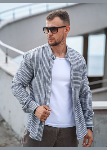 Серая кэжуал рубашка Teamv