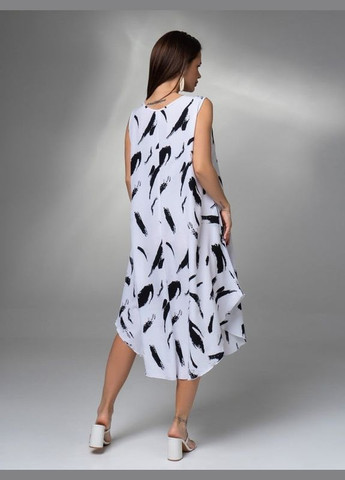 Білий повсякденний сукні ISSA PLUS з абстрактним візерунком